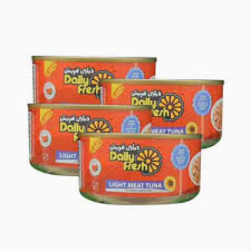 DAILY FRESH TUNA FLAKES 4*185GM