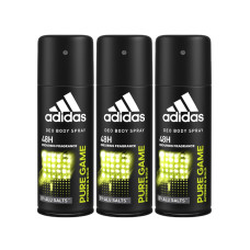 ADIDAS BODY SPRAY 48H PURE GAME 3X150ML