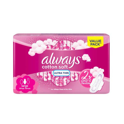 ALWAYS ULTRA THIN LARGE WINGS 16 PADS 