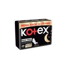KOTEX MAXI 3D NIGHT 32+16FREE 48 S