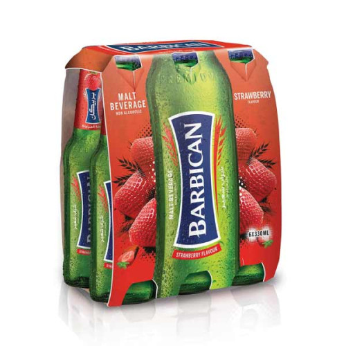 BARBICAN MALT BEVERAGE STRAWBERRY 6 X 330ML 