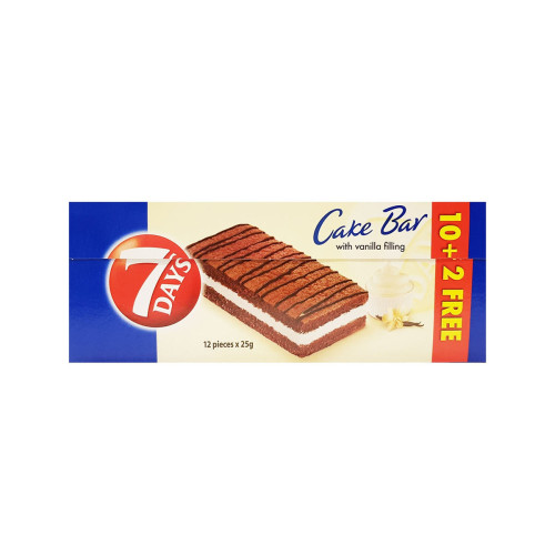 7 DAYS VANILLA CAKE BAR 12X25GM