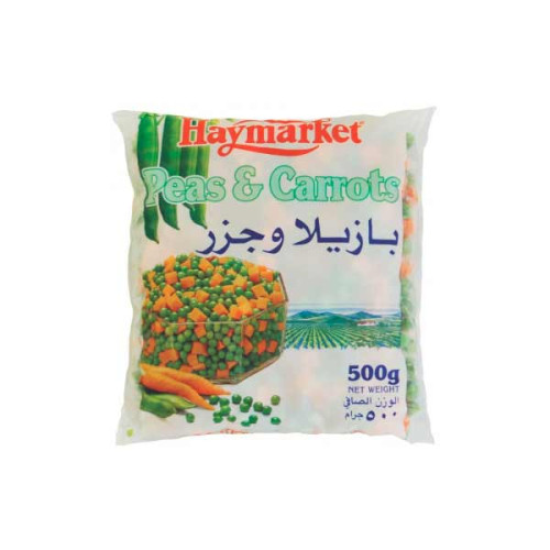 HAYMARKET GREEN PEAS WITH CARROT 500GM 